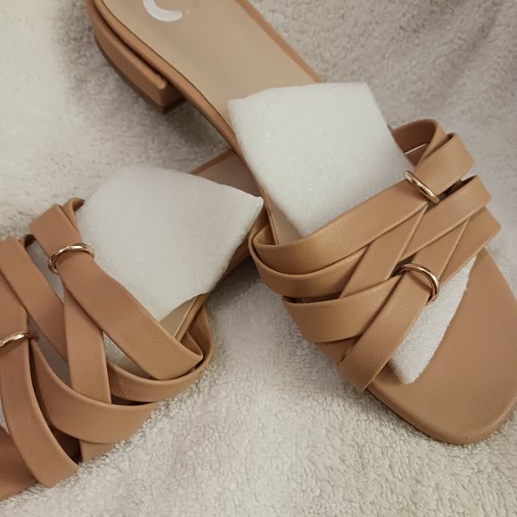 Journee Collection Brown Strap Sandal - Picture 1 of 7